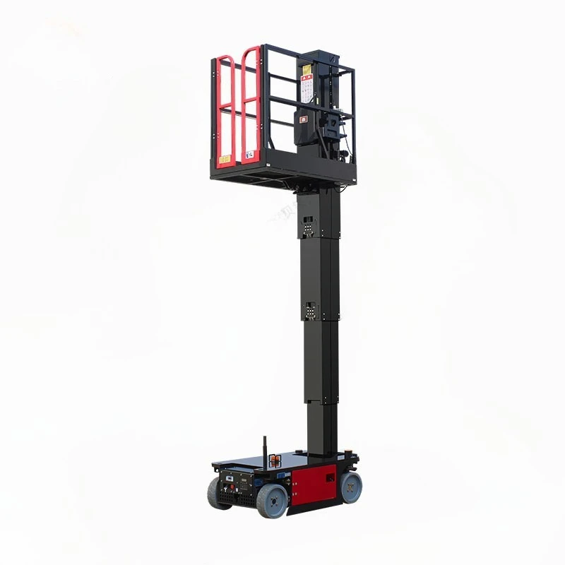 Small self-propelled sleeve lift Single mast type small space aerial work vehicle Single column sleeve lift