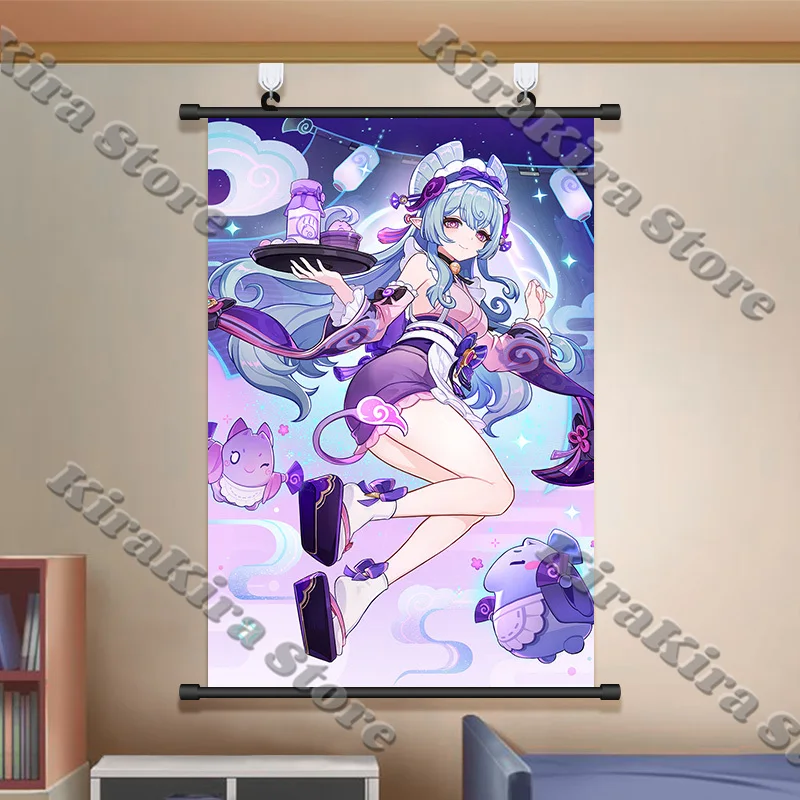 يوميميزوكي ميزوكي ملصق صورة معلقة جينشين تأثير أنيمي خلفية تأثيري جدار التمرير بلاي بيل غرفة المعيشة ديكور هدية