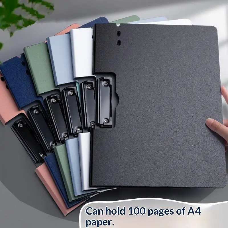 

【W】1PC A4 File Folder With Cover - Document Organizer Clipboard For Business & School, Office Stationery Supplies, Paper Holder