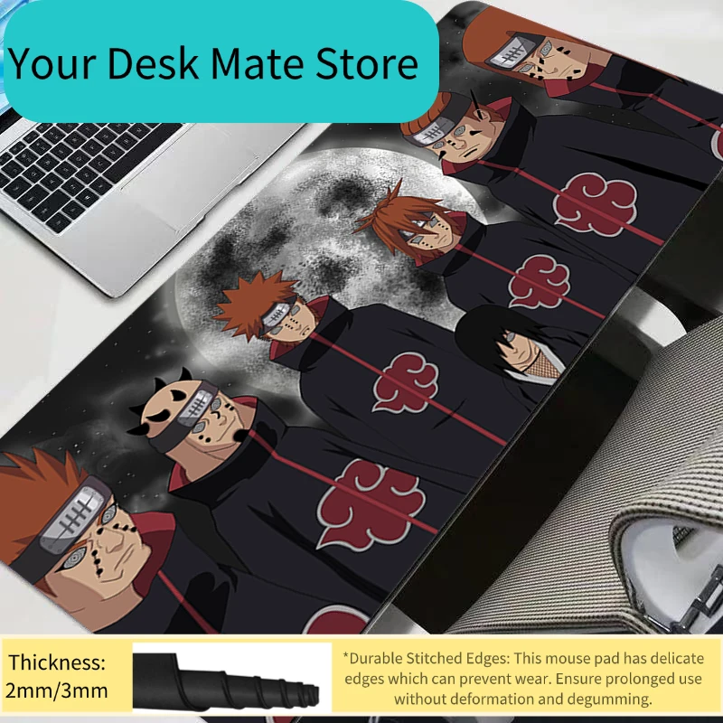 

Коврик для мыши Uchiha Itachi Madara N-Naruto Uzumaki, увеличенный XXL, скоростной, для мини-ПК, компьютерной клавиатуры, настольный коврик, игровые аксессуары, коврик для мыши