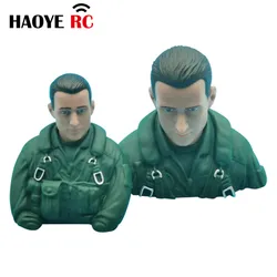 Haoye 1 Pc 1/4 1/6 scala Jet Pilots figure modello giocattolo per accessori per aerei RC colore Hobby testa verde può girare a sinistra e a destra