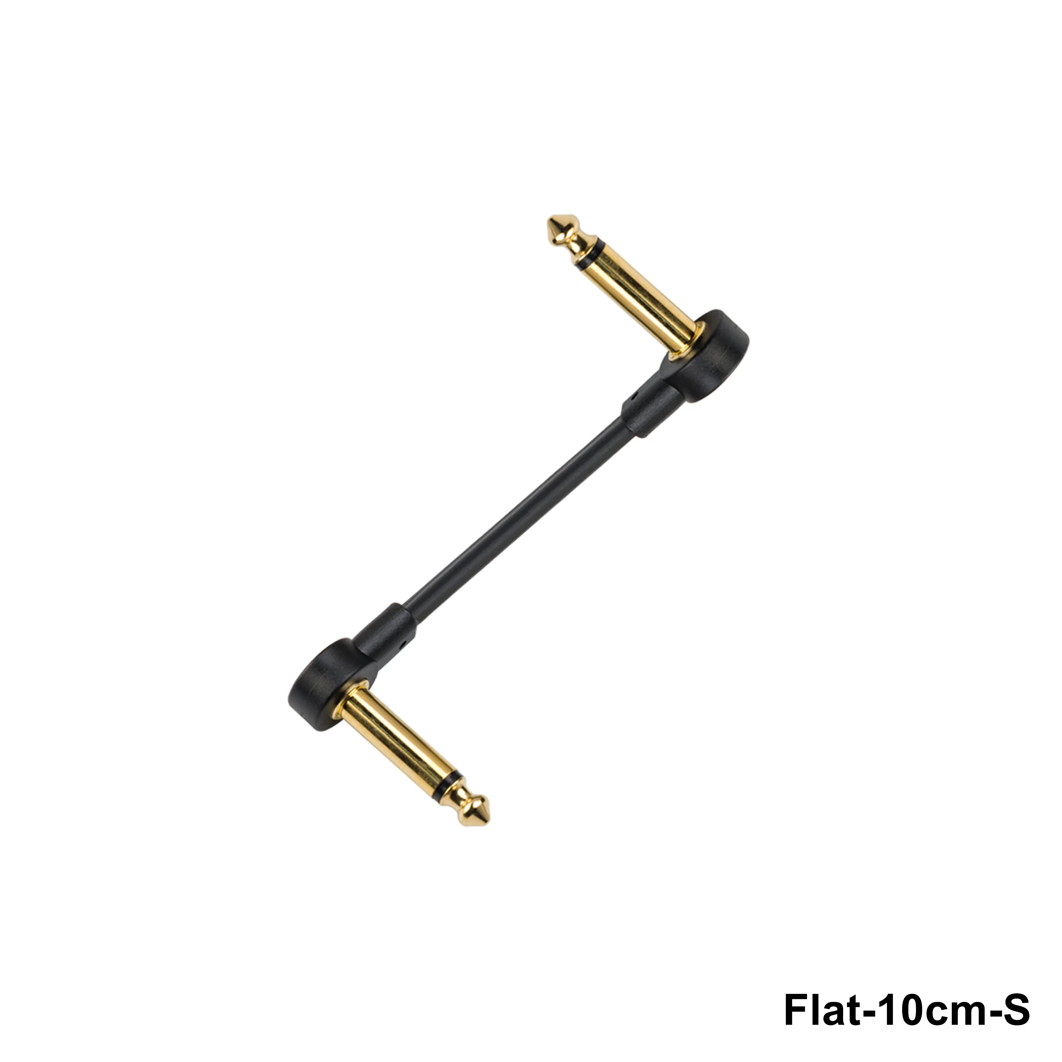 Pro-C Gold Audio 6.35mm Mono Right Angle Plug Instrument Flat Patch Pedal Cable for Instrument Guitar Bass Effects Pedalboard