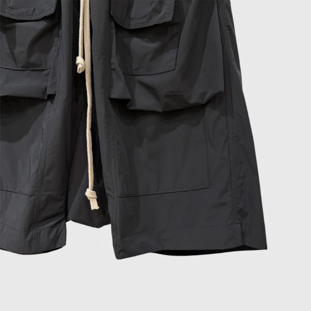 High Street Dark Ro Shorts Men's Elastic Waist Multiple Pockets Loose Casual Summer Shorts Mens Clothing