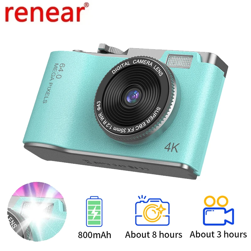 HD Digital Camera 4K 64MP Photography Camera Video Camcorder 2.4 inch Screen Camcorder for Photography for Kid Adult Beginners