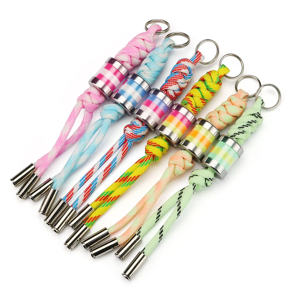 Outdoor Portable EDC Titanium Alloy Luminescent Umbrella Rope Pendant Knife Hanging Buckle Tool