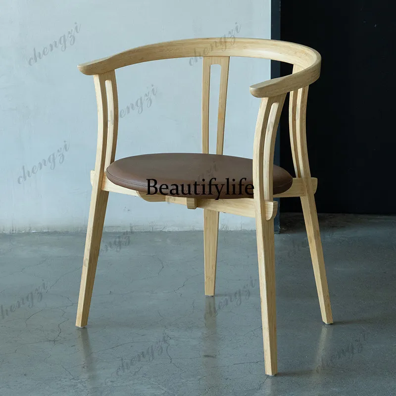 Casual home tea room simple and versatile circle dining chair armchair