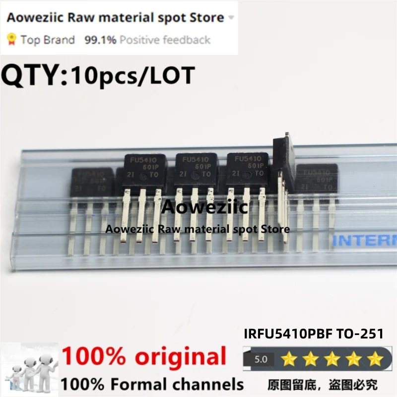 Aoweziic  100% New Imported Original  IRFU5410PBF IRFU5410 FU5410 TO-251 MOS FET 100V 13A