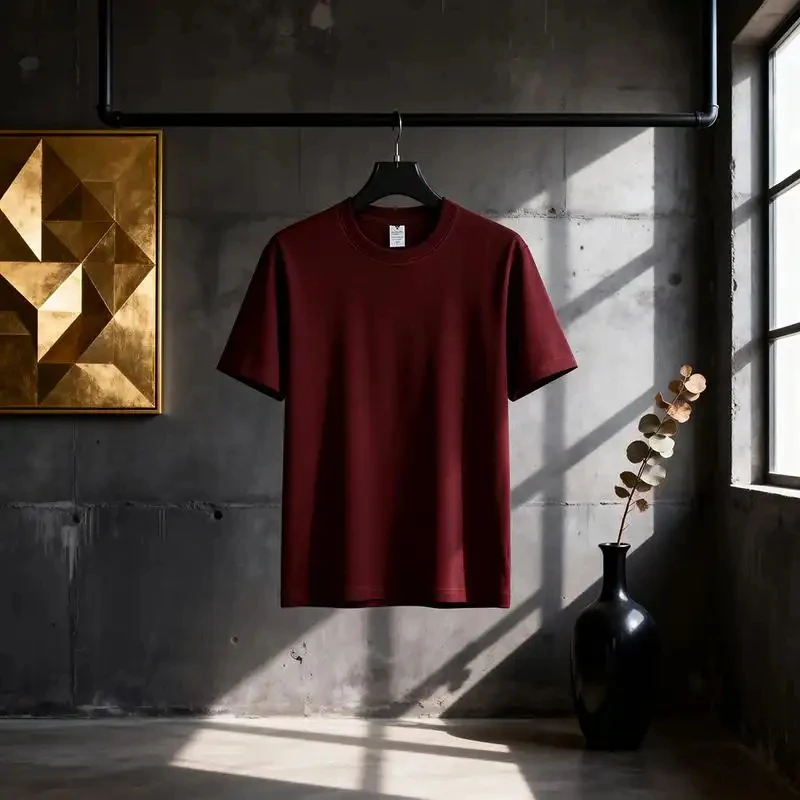Essential Men's T-Shirt, Loose Casual Style for Summer, Non-See-Through & Wrinkle-Resistant Fabric, Suitable for Beach, Travel &