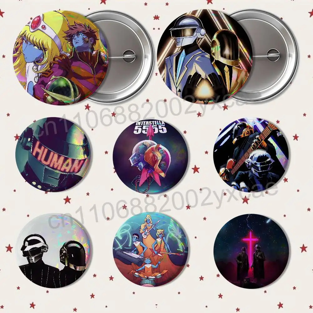 Starboy Get Lucky Daft Punk HD Print 58mm 44mm Round Lapel Pins Pretty Derby Round Display Brooches Brooch Badges