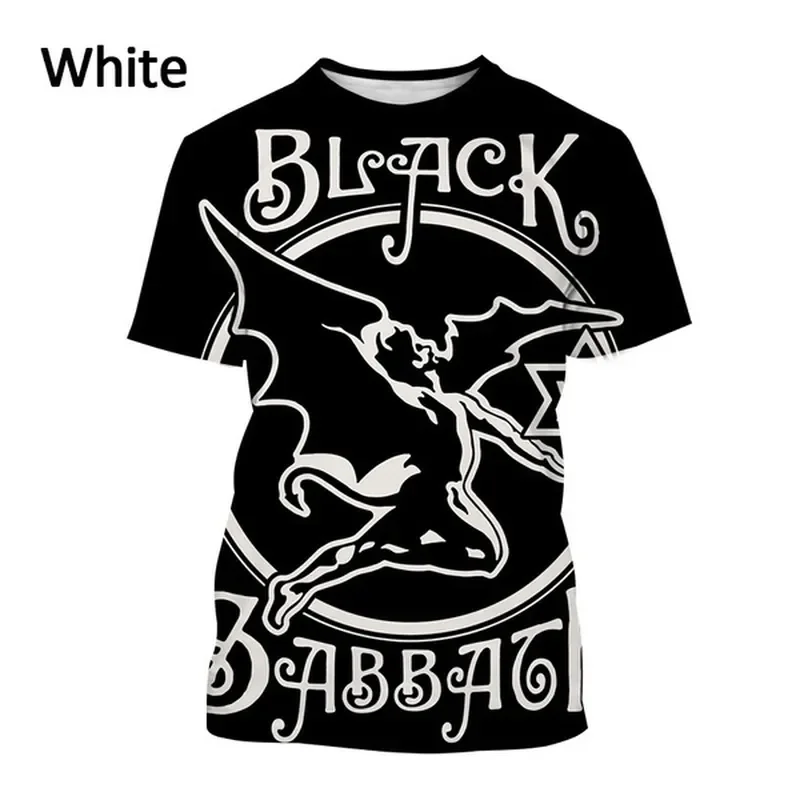 Black Sabbath 3D Print T Shirt Men Unisex Hip Hop Casual Cool Rock Streetwear Short Sleeve Tops Heavy Metal Band Tee