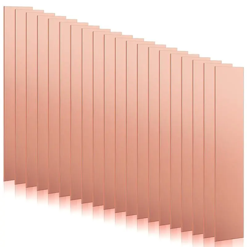 A74E-For Plating And Electroplating,Copper Anode Sheet 20 Pack, 1Mm X 25Mm X 150Mm Pure Copper Electrode Strip