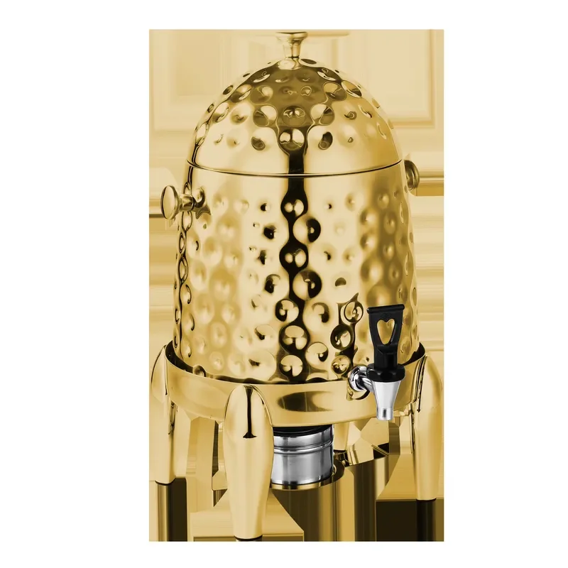 Silver Hammered Coffee Maker Commercial Hot Tea Dispenser for Hotel Restaurant Supplies Stainless Steel Beverage Server Pot