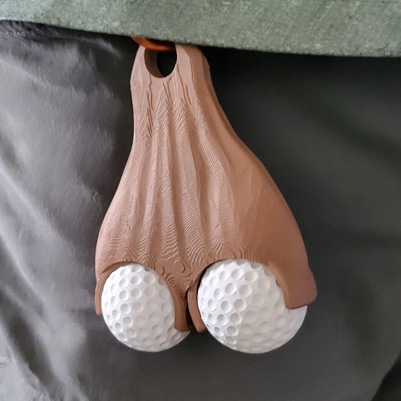 Soporte para saco de testículos de pelota de Golf, regalo de golfista de mordaza definitiva, soporte de Golf portátil para amantes del Golf con mosquetón, fiesta temática de Golf