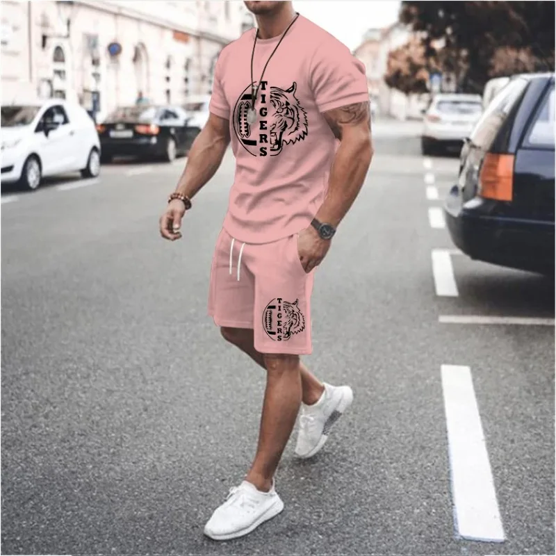 3D Print Oversized T Shirts Suits Men Shorts Tracksuit 2-piece Sets Breathable Sportswear 2 Piece Outfits Man Clothing S-4XL