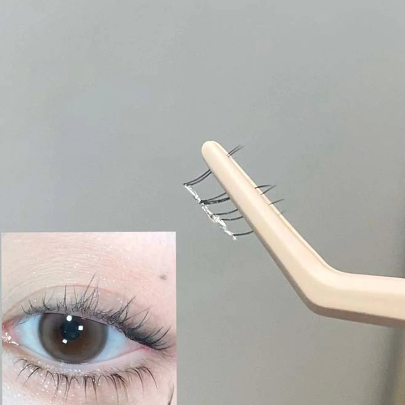 Stainless Steel Eyelash Tweezers Multifunctional Tweezers Grafting False Eyelash Patches False Eyelash Aids Portable Tweezers