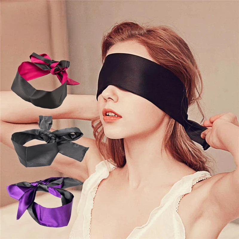 

Cover Savour Eye Patches Cute Blindfold Silk Ribbon Satin Silk Sleep Mask Sexy For Women Gift Surprise High Quality