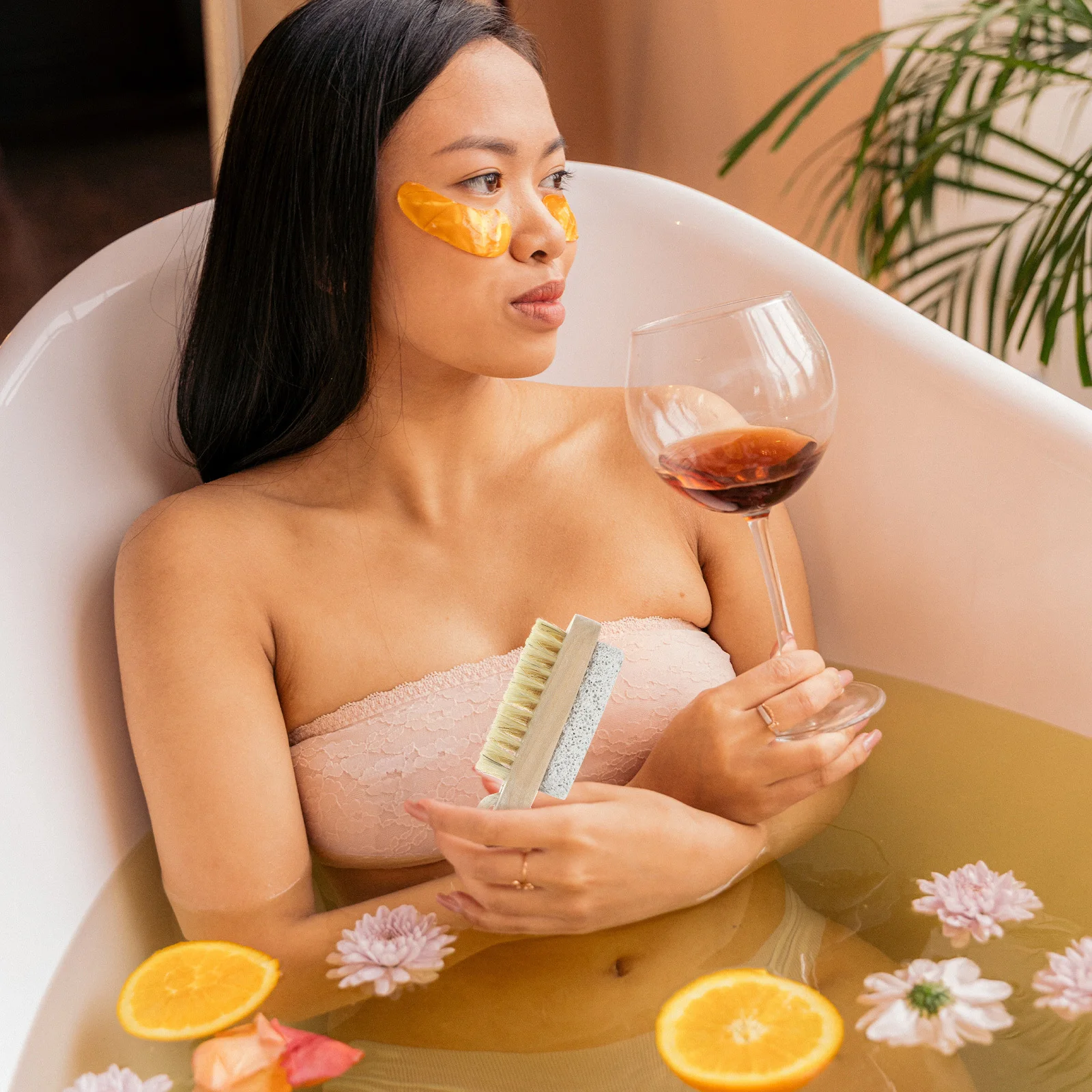 

2Pcs Body Bath Brush Pumice Stone Foot Scrubber Exfoliating Massage Comfortable Use Long Term Foot Brush Pumice Stone for Feet