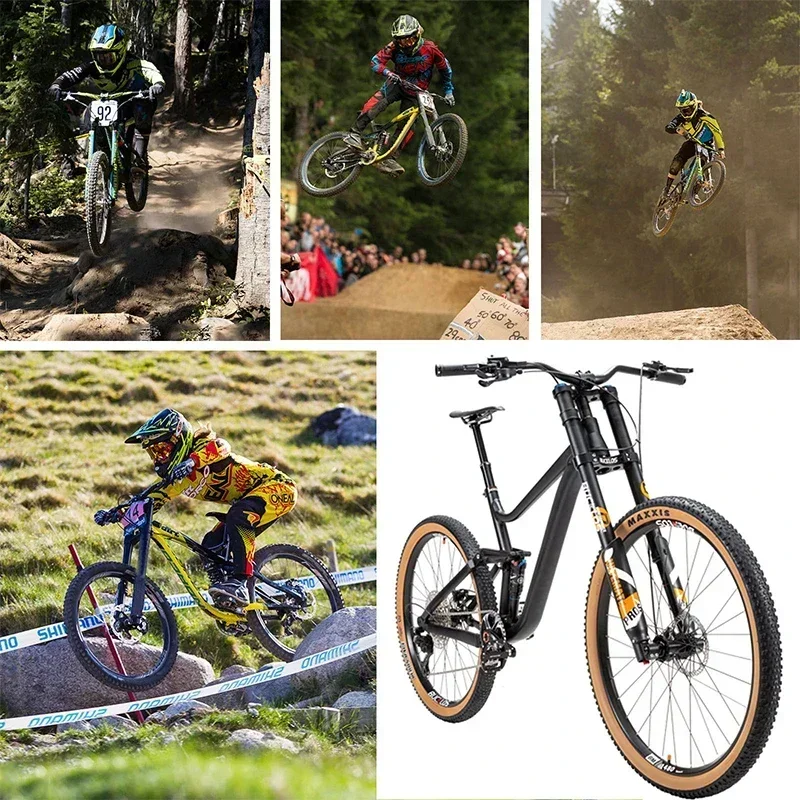Bucklos Inverted Fork 29inch Air Spring Suspension E-bike Fork Racing Boost Double Shoulder 140mm Travel Bike Fork 46mm Offset
