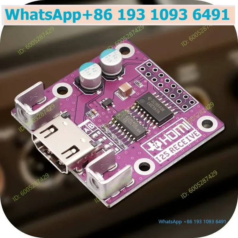 HDMI to I2S receiver board, module I2S to HDMI DAC decoder dedicated