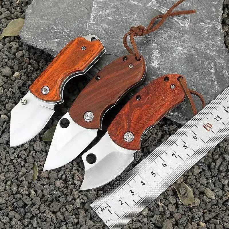 Portable multi-functional outdoor mini folding knife CR13 exquisite keychain unboxing knife DK30