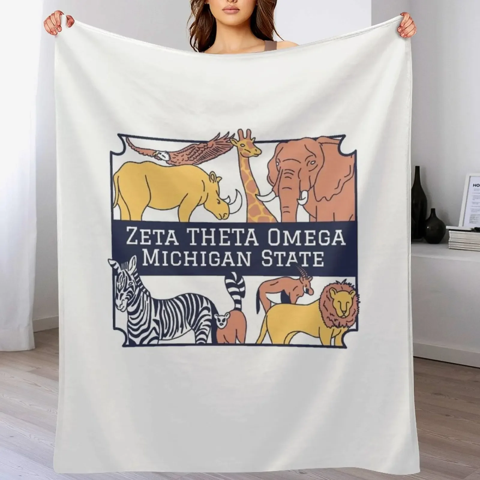 

ZTO Zoo Animals Throw Blanket For Decorative Sofa Luxury Brand Extra Large Throw cosplay anime Blankets