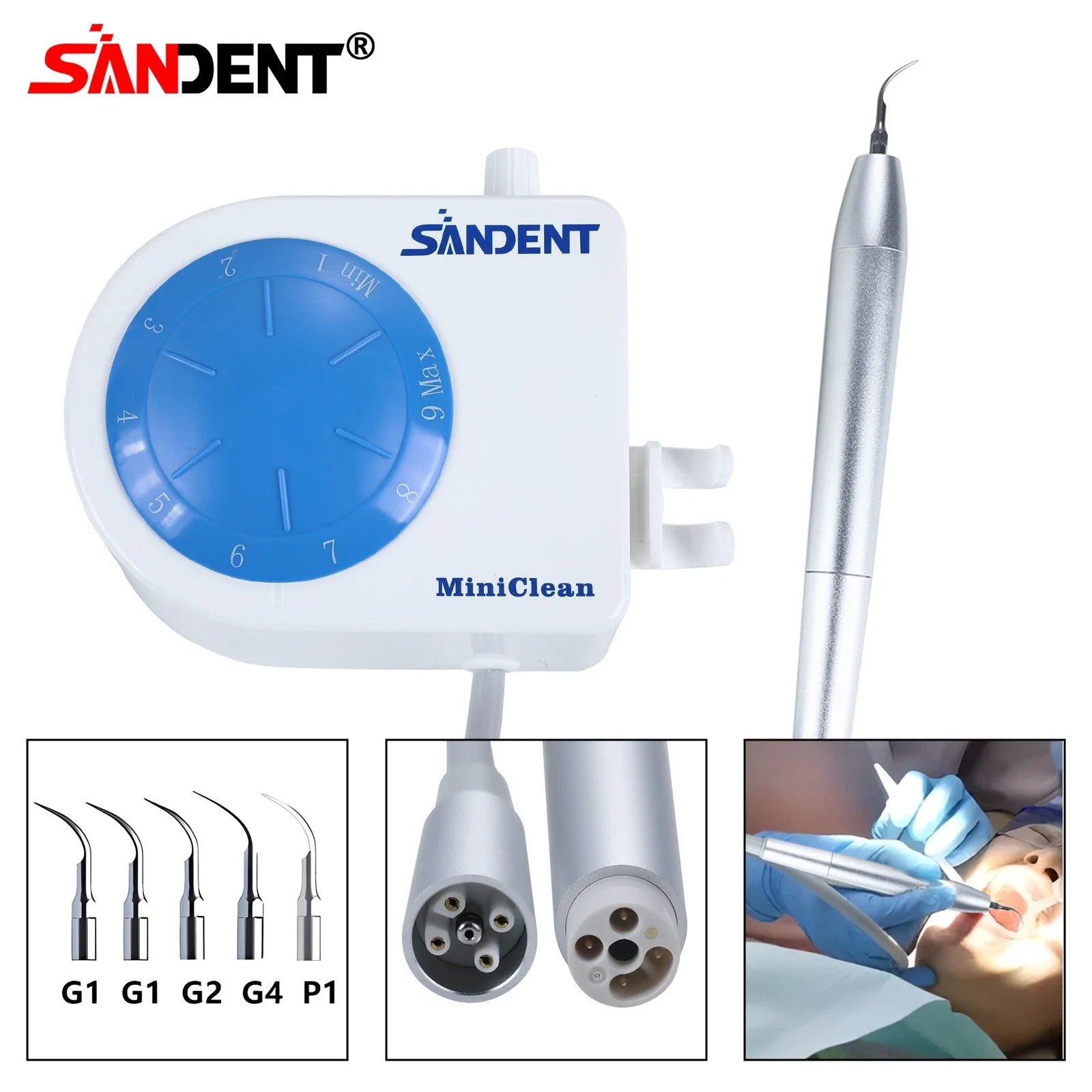 

Миниатюрный беспроводной ультразвуковой скалер для чистки зубов с насадкой и 5 насадками-инструментами