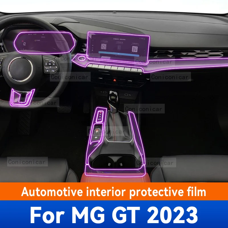 

For MG GT 2023 Car Gearbox Panel Film Dashboard Protective Sticker Interior Screen Anti-Scratch Film Cover Accessories