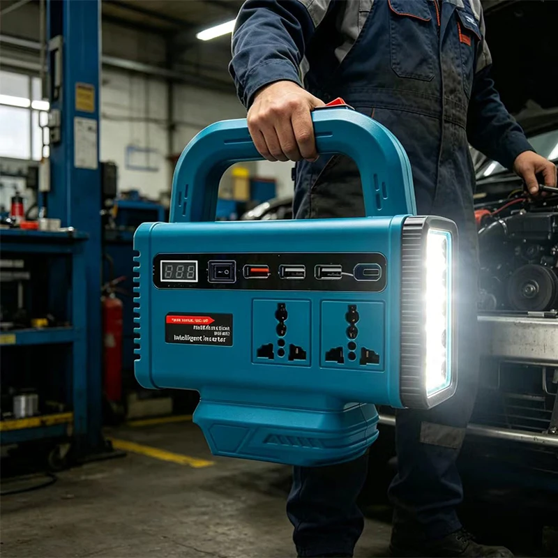 Lithium Battery Portable Inverter Power Station Multi-Function Handheld Generator Light Emergency Backup Power For