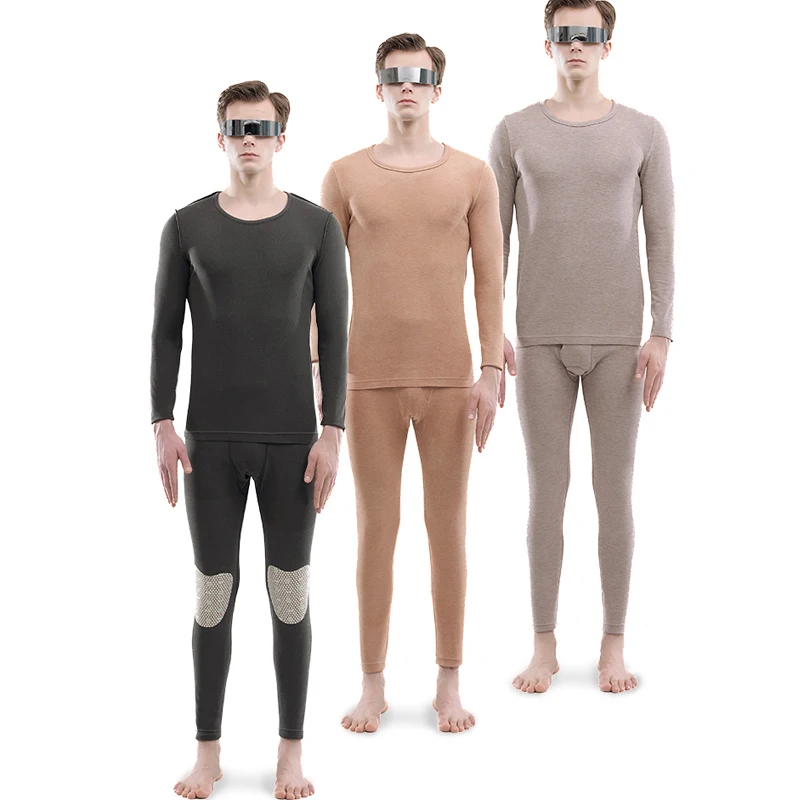 Men Thermal Underwear Sets Winter Thermos Underwear Long Johns Winter Male Double Layer Warmth Thick Thermal Clothing