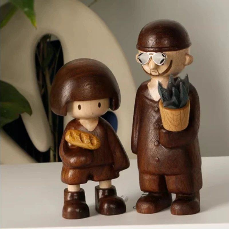 Suitable for Desktop Ornaments, High-end Office Wooden Decorative Ornaments, Valentine's Day Creative Gifts