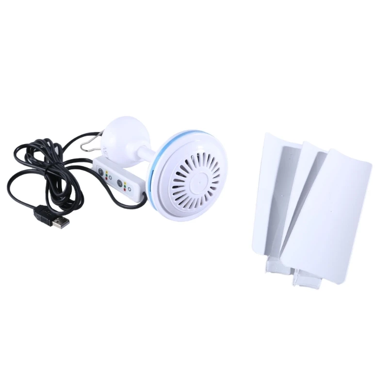 

Y1UB 5V 6W USB Ceiling Canopy Fan Timing 3 Speed Hangings Outdoor Camp Tent Fan USB travel tent fan