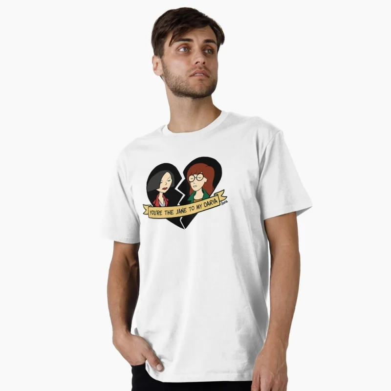 

The Girl To My Retro Sick sad world Daria tv show Gift t shirt 90s cartoon MTV Graphic Clothes 100% cotton Y2K clothing