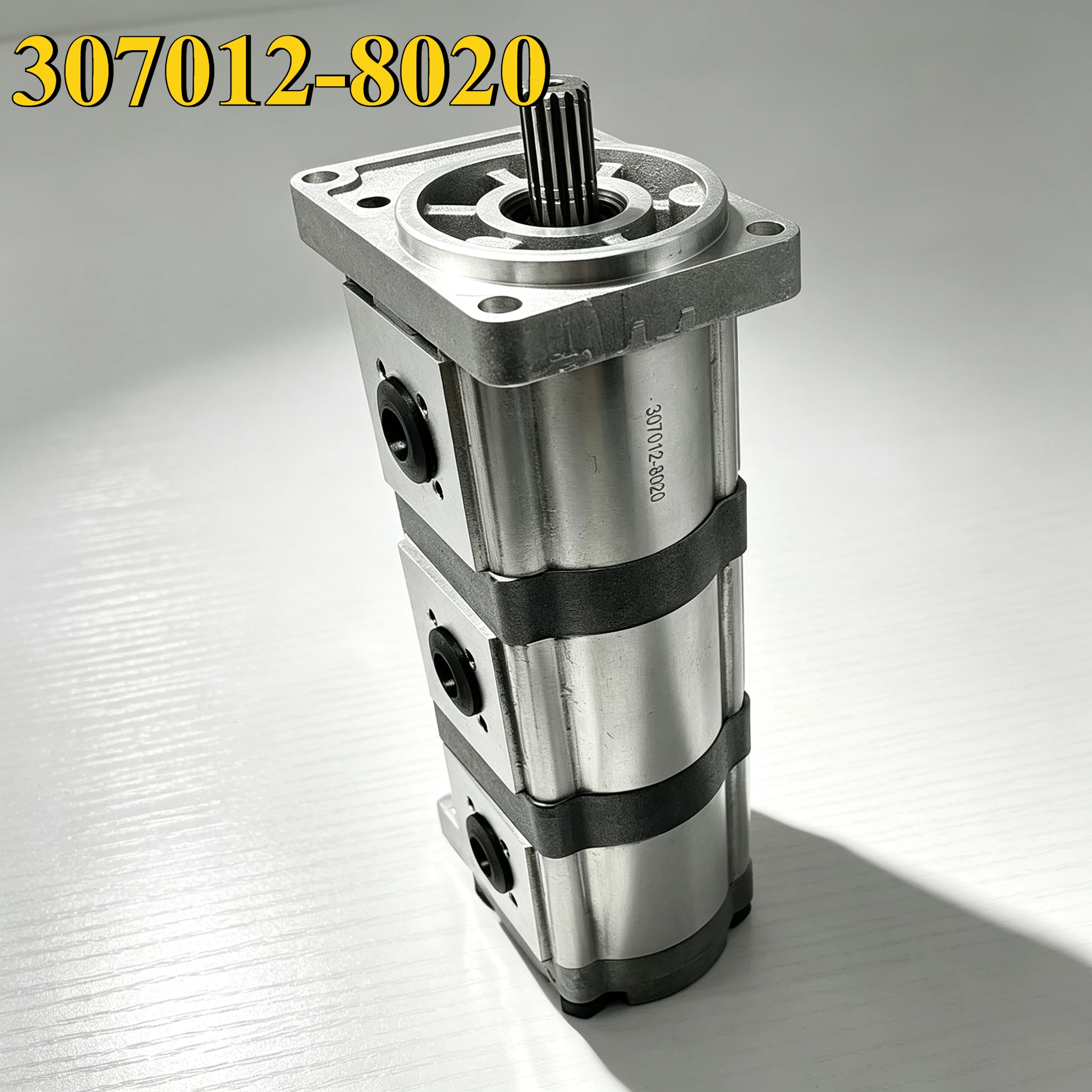 Hydraulic Pump 307012 Three Gear Pump Replace ZEXEL 307012-8020 Dual Pump T15 Displacement 12CC+12CC+8CC Right-hand