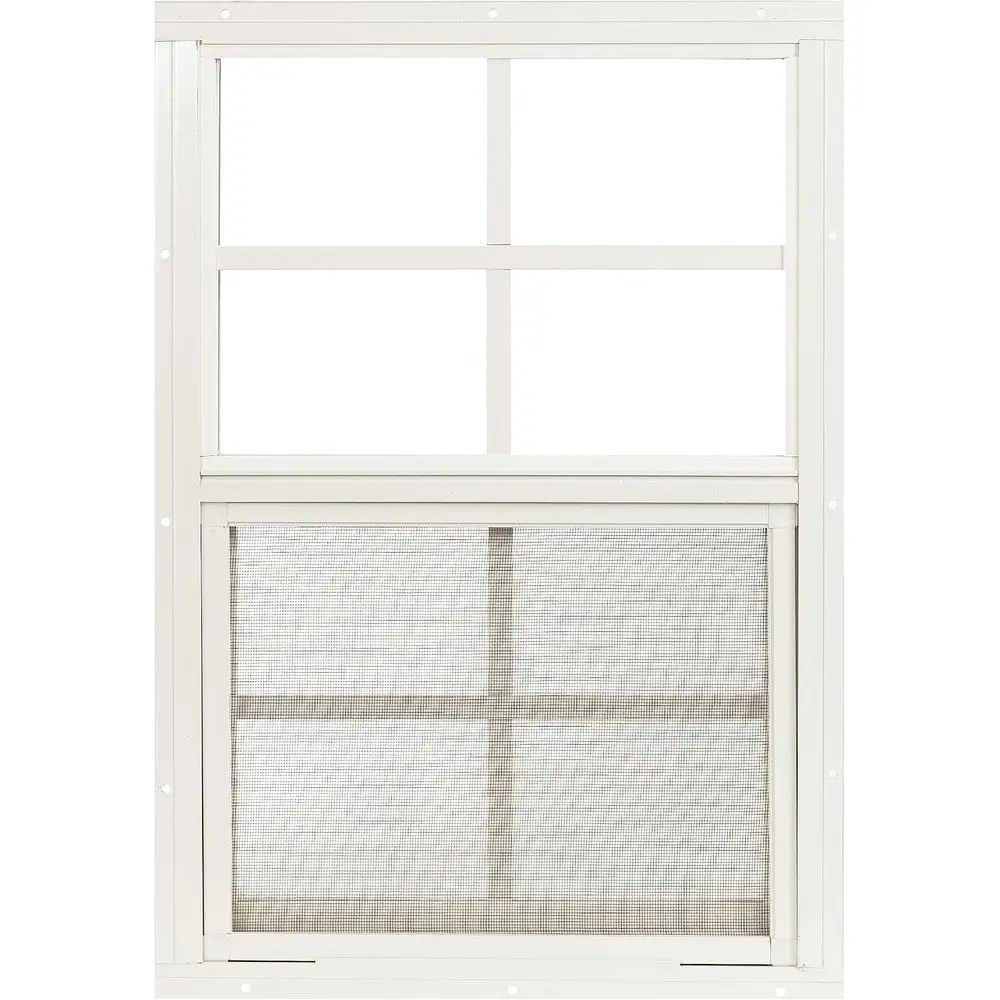 14x21 Shed Window, Tempered Glass Sliding Window, White, 1-Pack