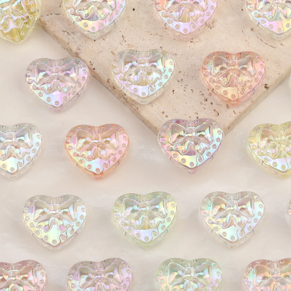 

Cordial Design 100Pcs 21*25MM DIY Beads Making/Jewelry Findings & Components/Aurora Effect/Heart Shape/Hand Made/Acrylic Bead