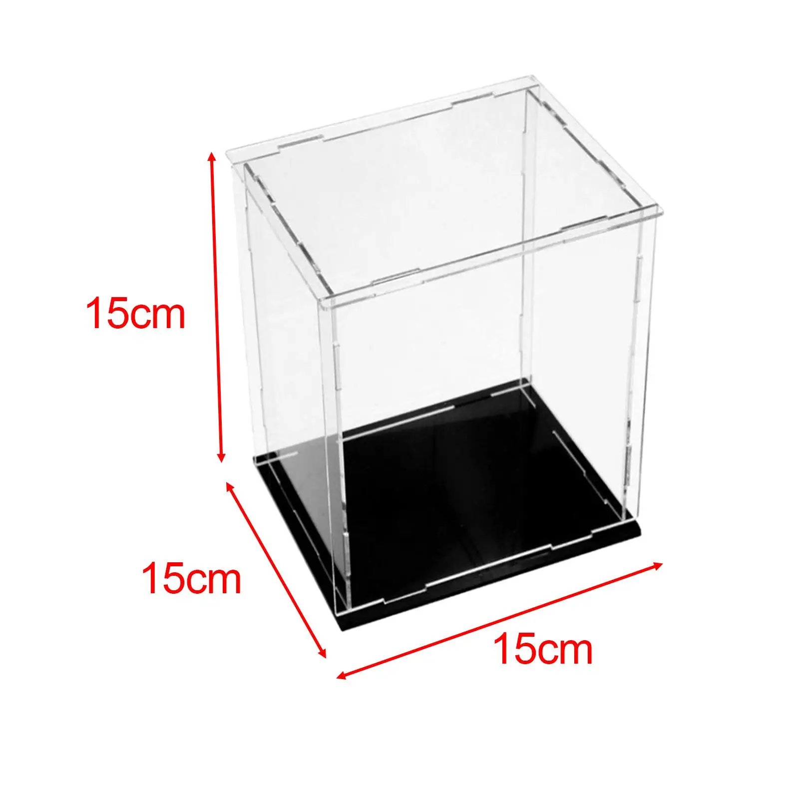 Dustproof Acrylic Display Case Countertop Shop Showcase Retail Cube Organizer for Action Figure Toys Dolls Airplane Tank