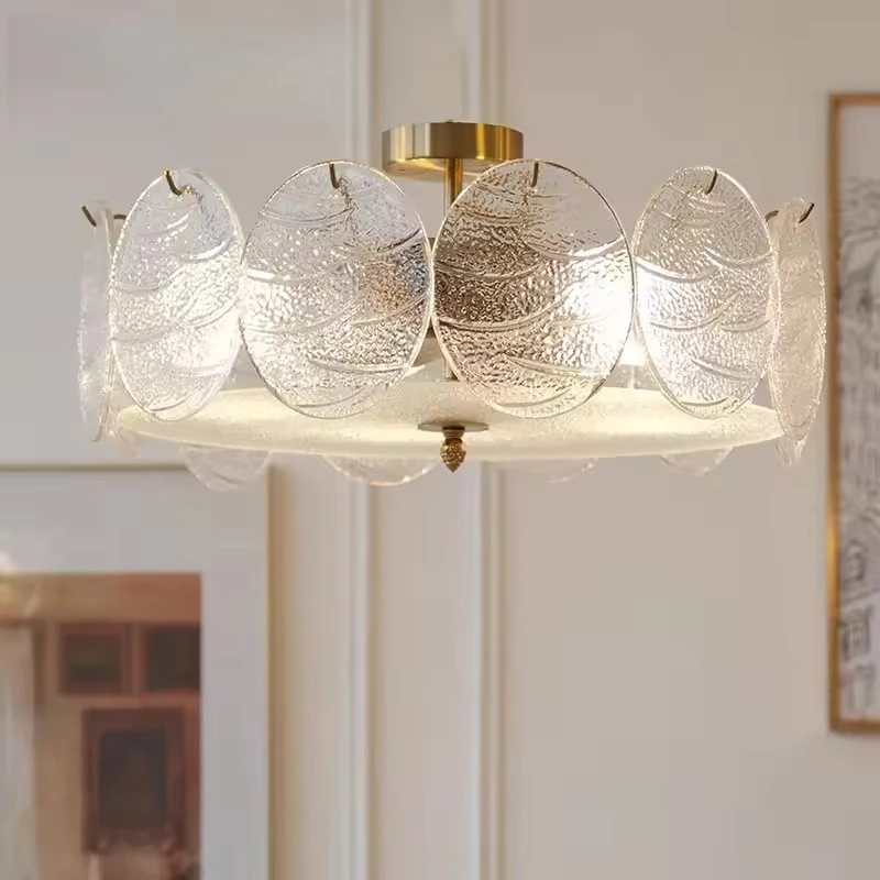 

Скандинавская винтажная современная стеклянная люстра, светодиодные светильники для дома, лампы для столовой, подвесные светильники над обеденным столом, люстры