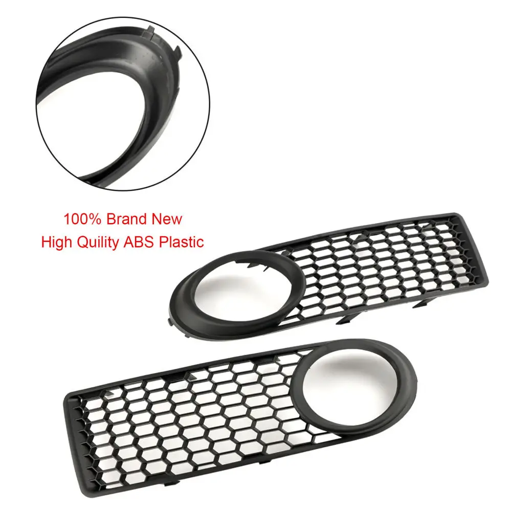 Honeycomb Mesh Vent Grille Substituição, Amortecedor dianteiro Fog Light, Fog Lamp, Guarnição, 1C0807683J, 1C0807684B, 2Pcs