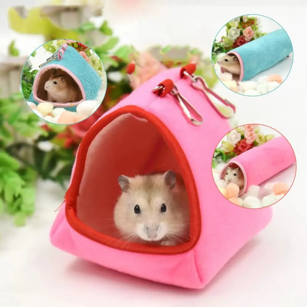 Creative Cotton Hamster Hammock Comfortable Blue/Pink Guinea Pig Sleeping Bag Warm Soft Small Pet Hide House Guinea Pig