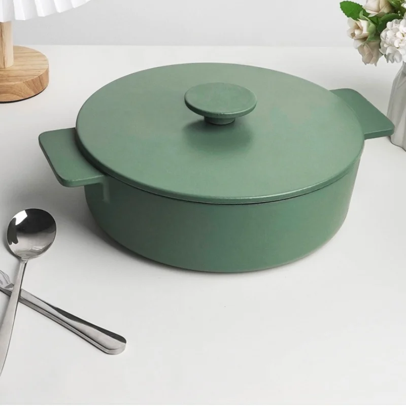 

23cm Home Cooking Pots Micro Pressure Circulation Ustenes of Cuisine Safe Uncoated Soup Pot Original Sauce Cast Iron Pot