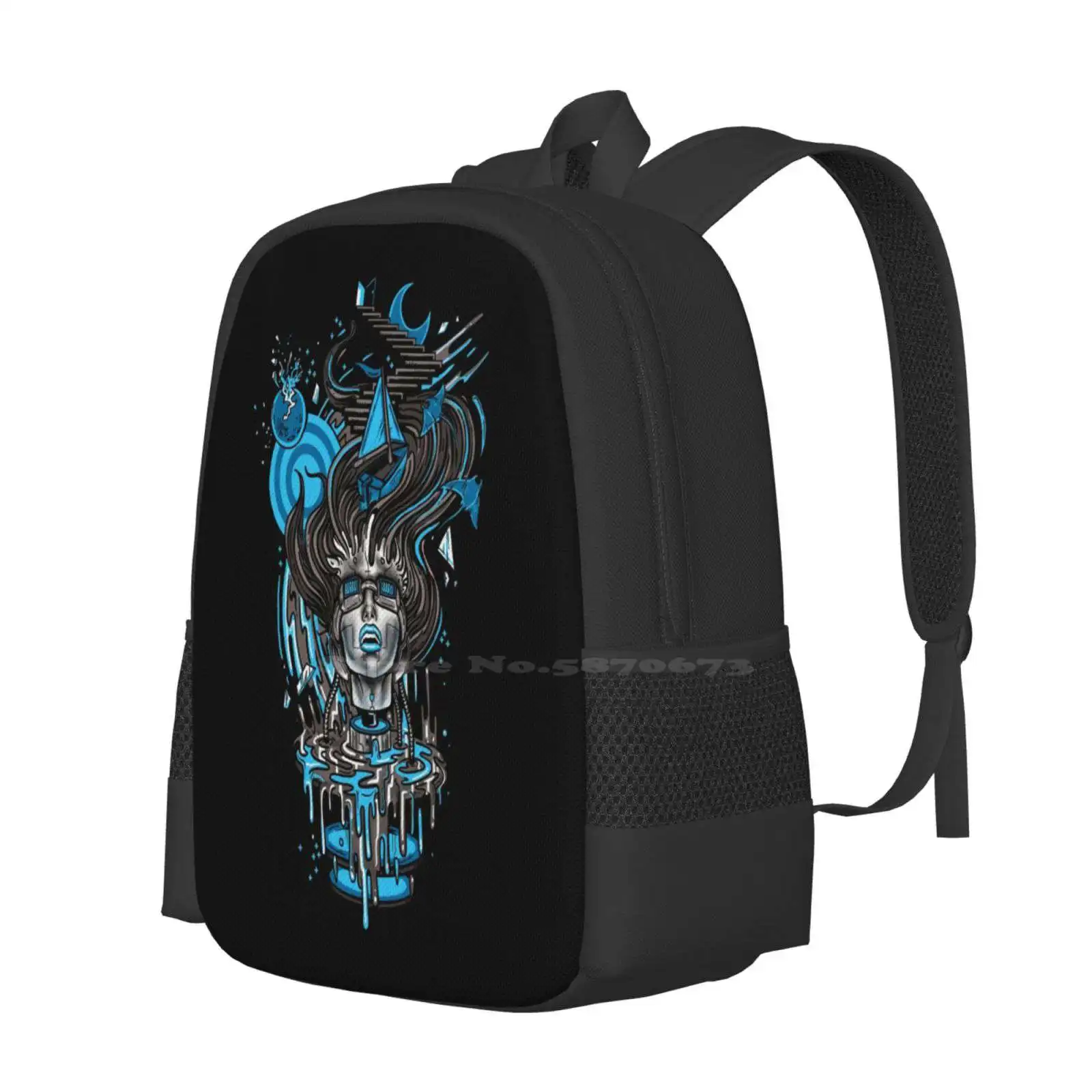 Set Adrift Teen College Student Backpack Pattern Design Bags Surreal Heavy Metal Bliss Hip Hop Matrix Scifi Space