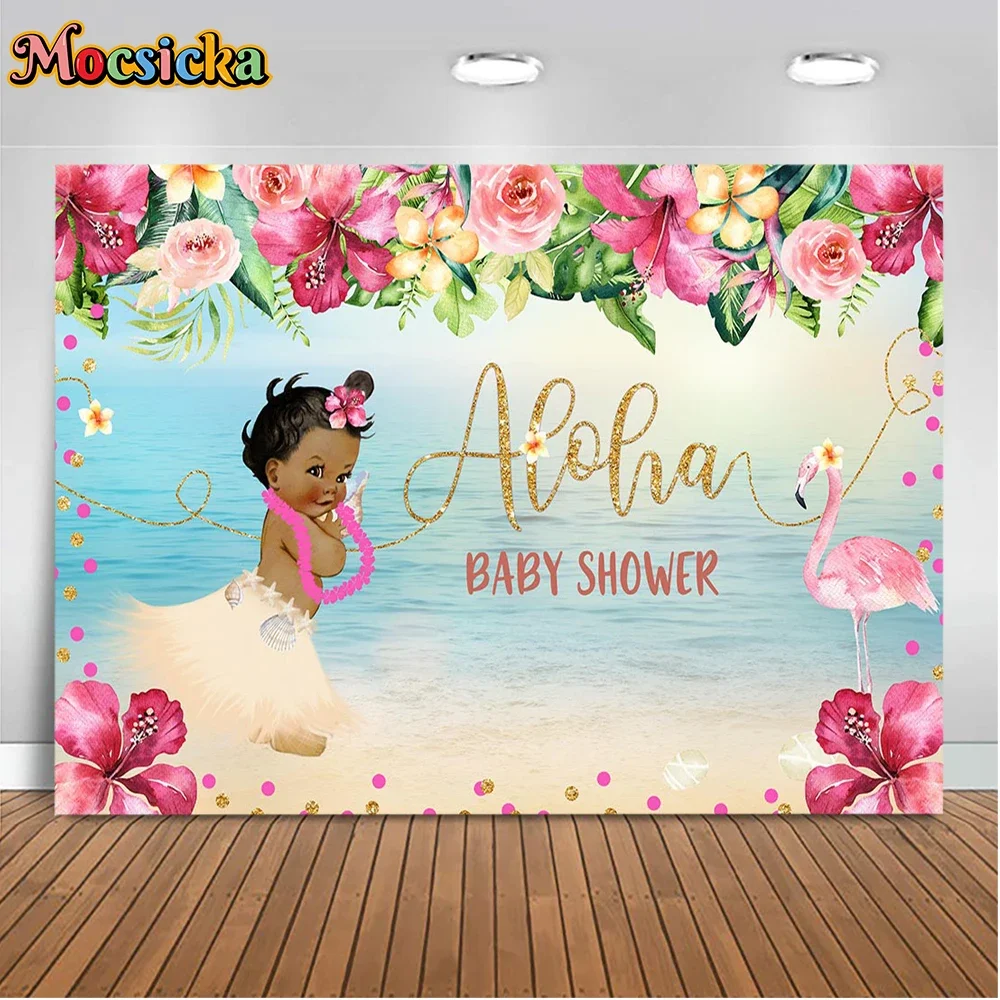 Mocsicka Hawaii Photography Backgrounds Summer Beach Seaside Children Birthday Holiday Baby Shower Custom Portrait Backgrounds