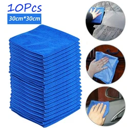 10Pcs Microfibre Cleaning Car Soft Cloth Washing Cloth Towel 30x30cm emming Water Suction Auto Home Washing Duster Towel