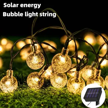 5M/6.5M/7M/12M Solar outdoor lights Crystal Ball String Lights Outdoor Lamp Waterproof led light garden fairy solar night lights