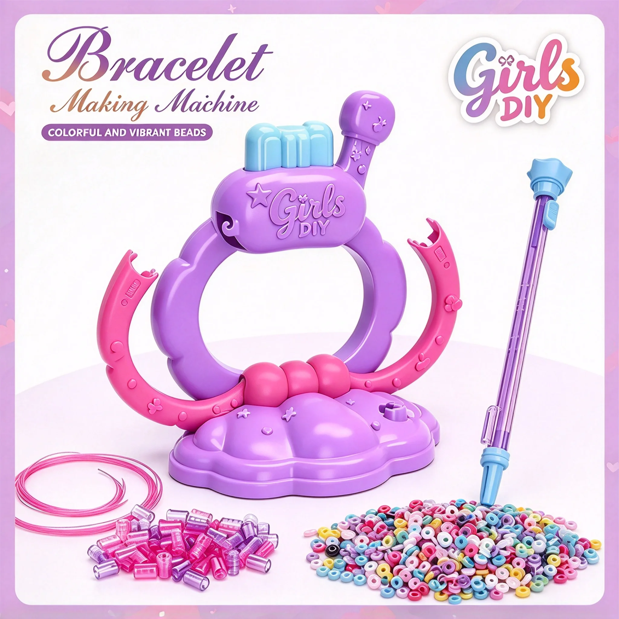 DIY Bracelet Weaving Machine Bead String Handmade Tool For Girls Creative Jewelry Making Handicraft