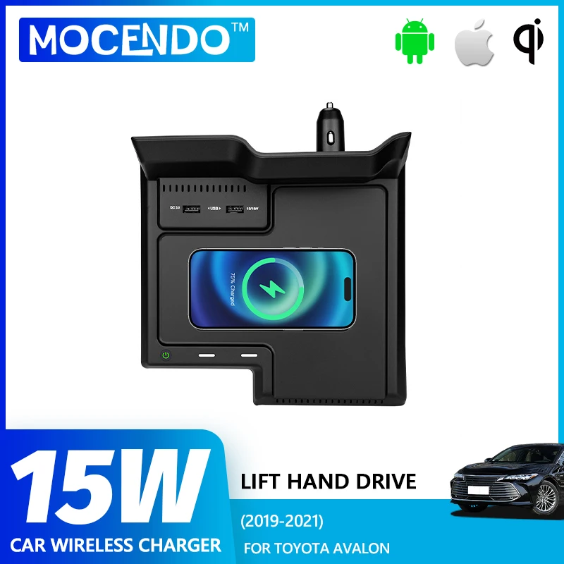 

For Toyota Avalon 2019-2021 Car Wireless Charger Fast Cell Phone Charging Plate Adapter Interior Auto Modification Accessories