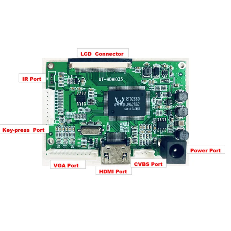 3.5 Inch LCD Mudule Screen High Resolution 640x480 IPS RGB VGA 1HDMI Driver Board