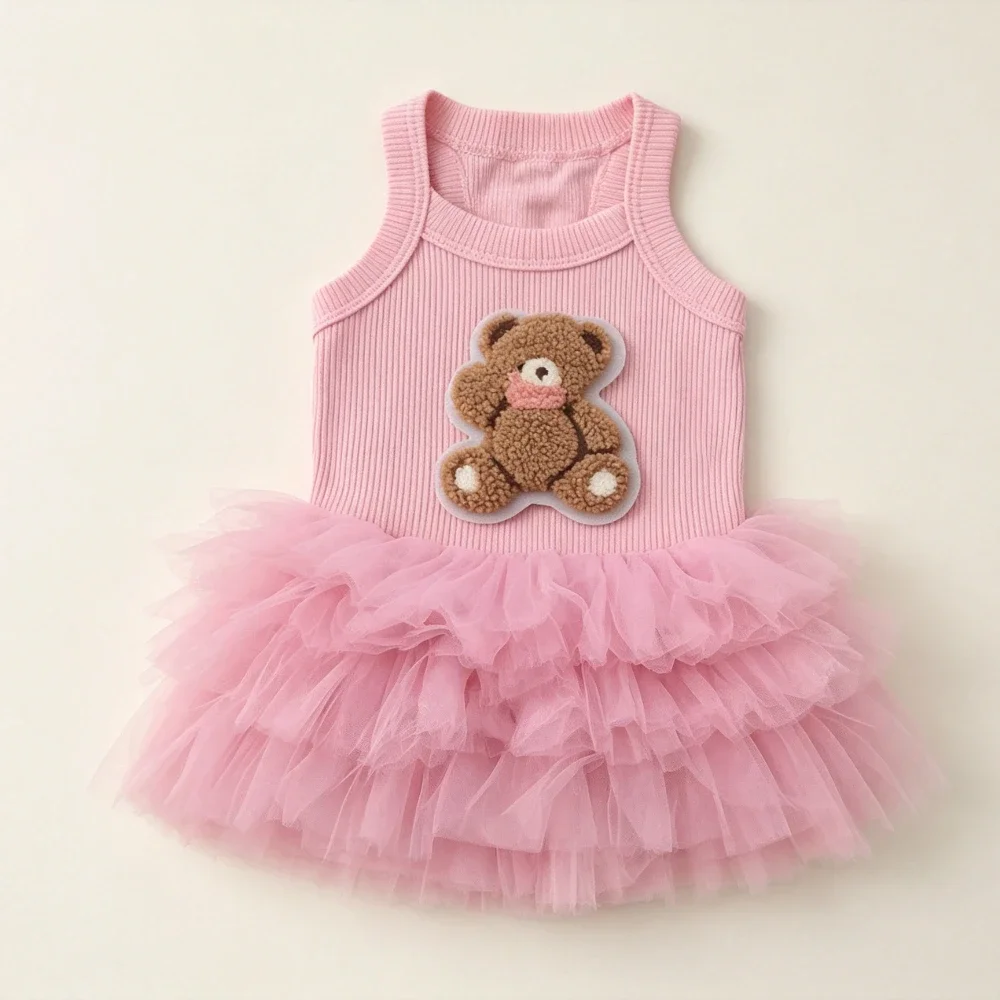 1PC Princess Dog Skirt Sleeveless Puffy Cute Pet Half Skirt Comfortable for Small Dogs Cats