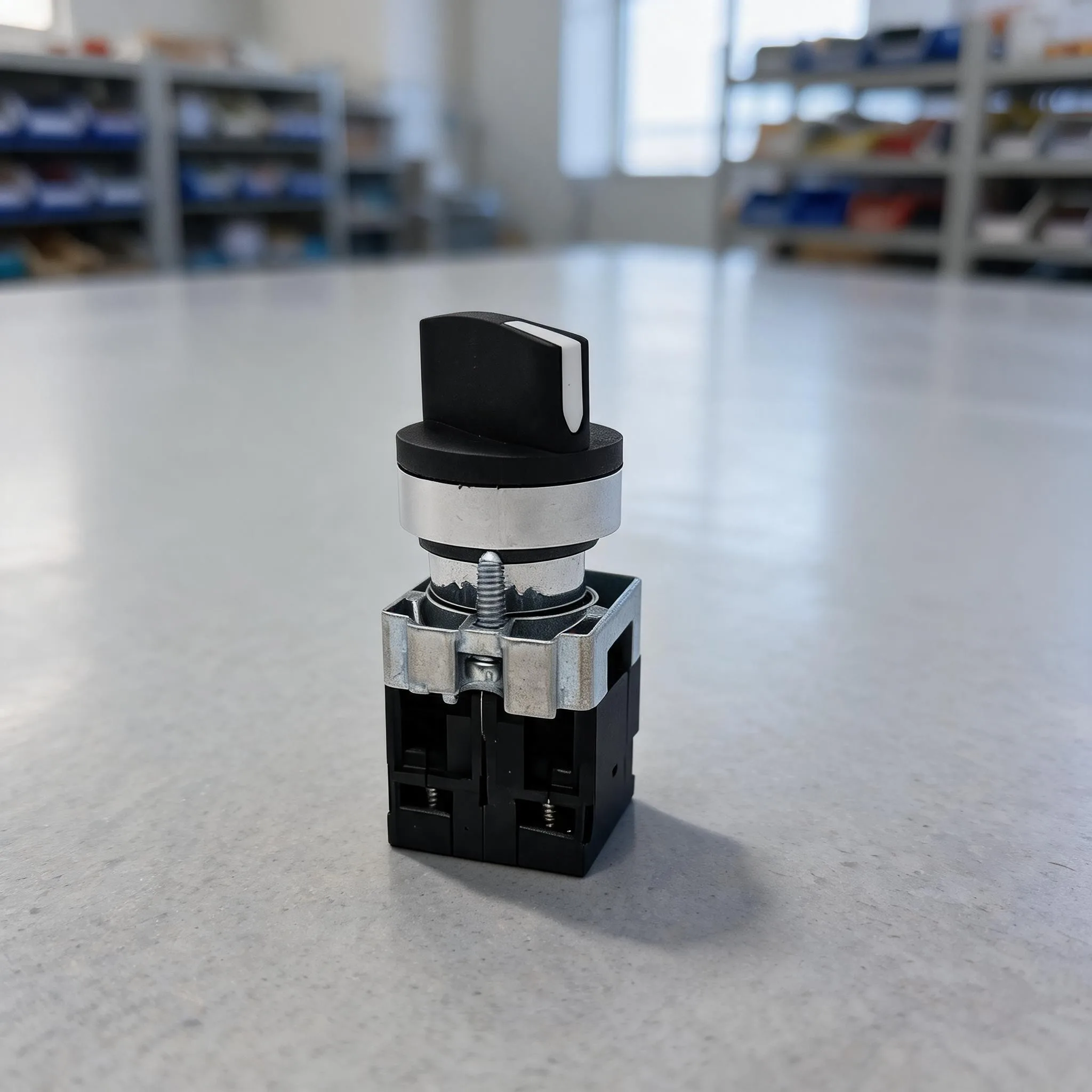 Waterproof Rotary Switch LA155P-BD25 Double-Position Rotary Switch ON-OFF Knob Switch 22mm Mounting Hole For Control Application
