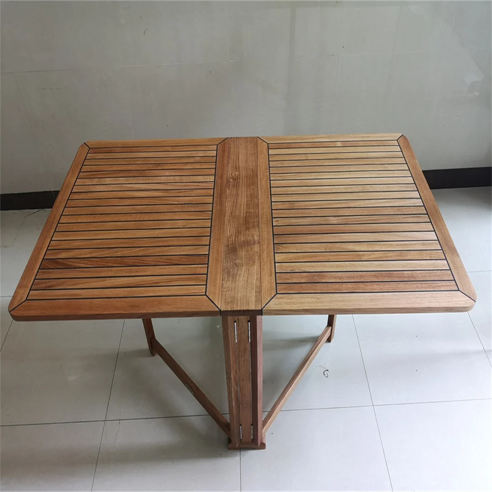 Teak Folding Table Rectangular Butterfly 1400/165x750x719mm Inch Marine Boat RV